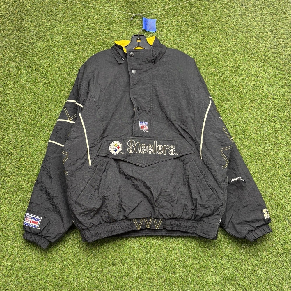 Vintage Pittsburgh Steelers Jacket Mens Large NFL Football Starter Pro Line 90s